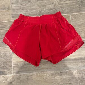 LuluLemon Hotty Hot Shorts High Rise 2.5" Shorts Red